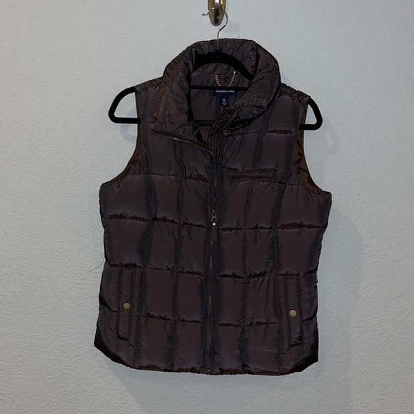 Lands' End Jackets & Blazers - Lands End. S. 6-8. Brown puffer vest. Like new! make an offer